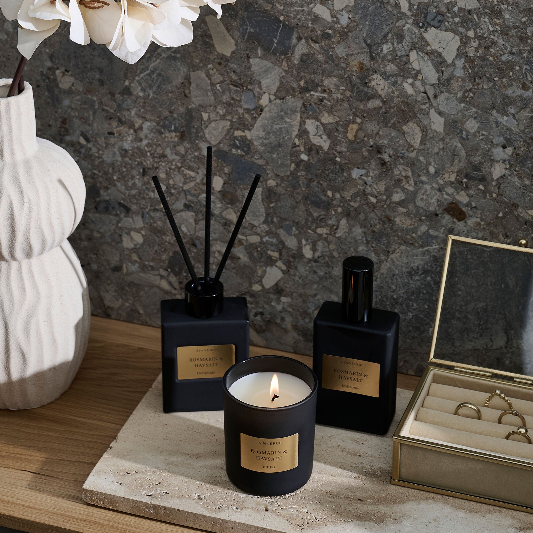 Duftsæt Sort Caleo Rosmarin/Havsalt